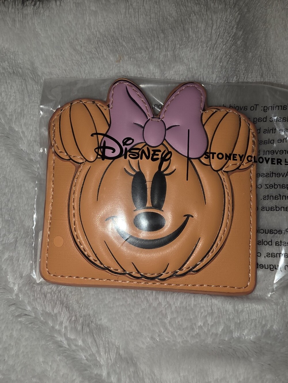 Stoney Clover X Disney Halloween Minnie Pumpkin Card Case NEW